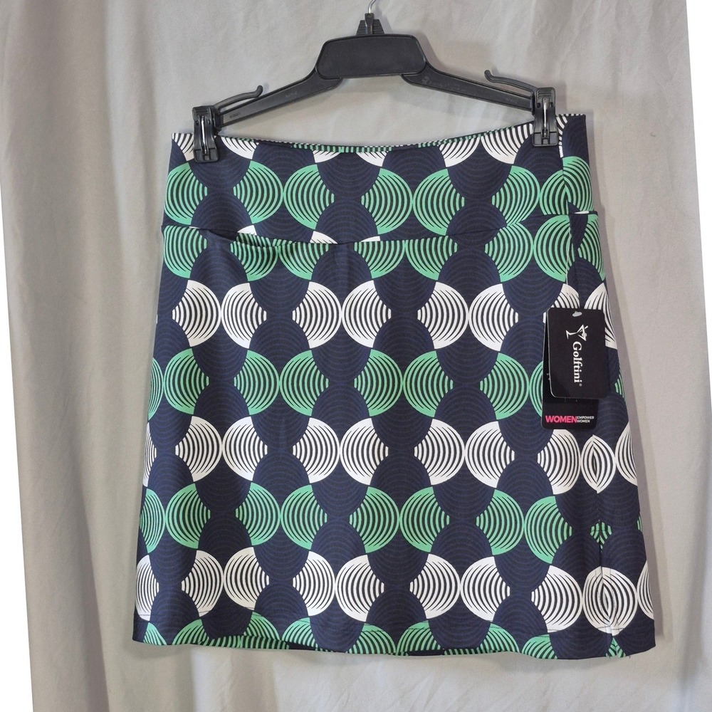 Golftini Pro Whirlwind Pull-On Straight Skort Geometric Golf Skirt XS NWT